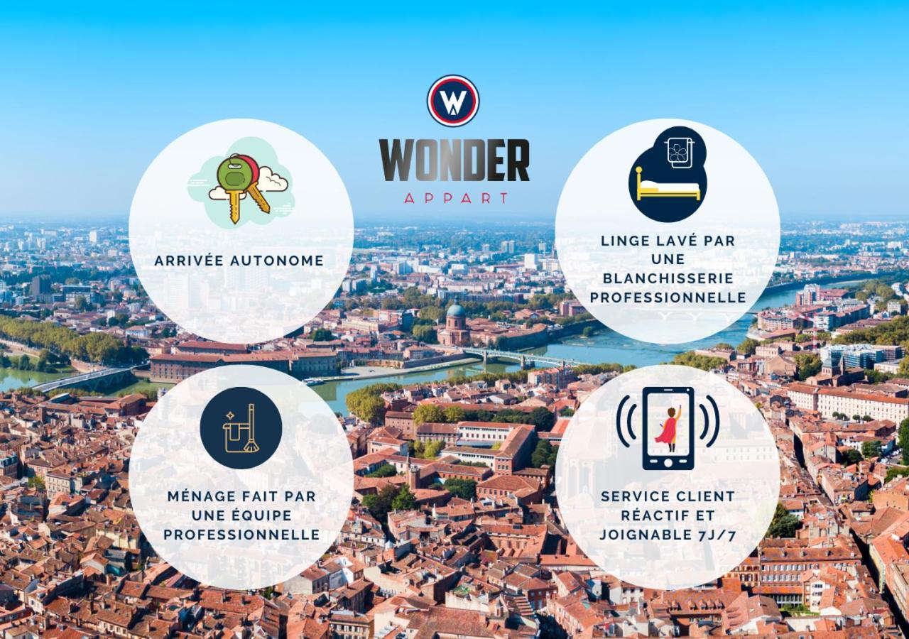 404 - Wonder Appart - Vue Garonne - Toulouse Kültér fotó